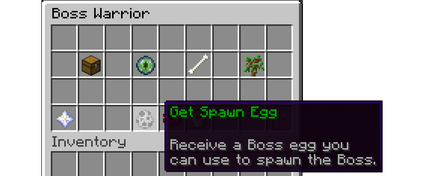 Boss Menu Spawner Egg