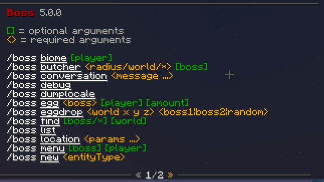 Boss Commands