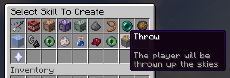Skills Menu