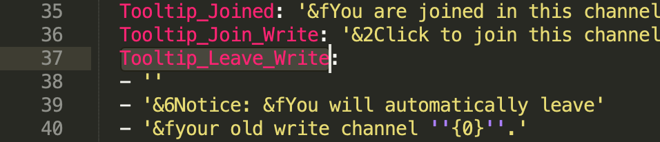 Multiline message example