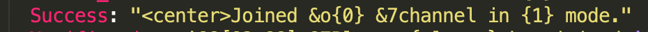 Centered message example