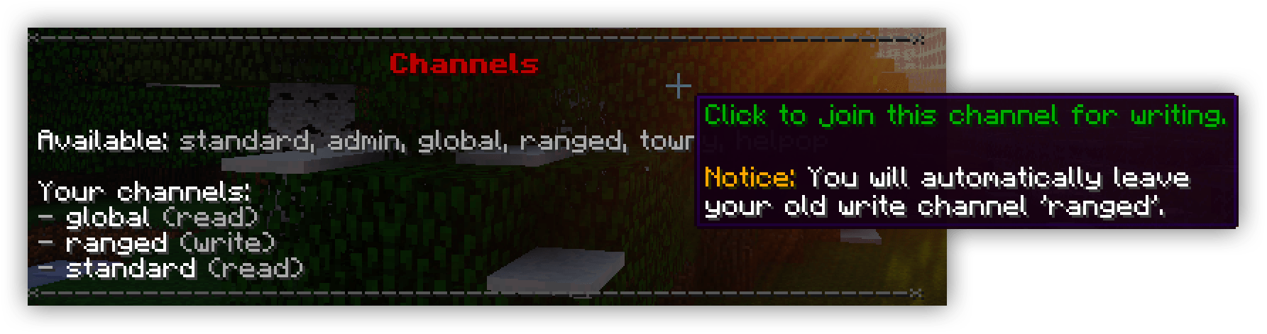 Channels demonstration