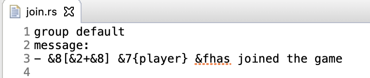 Message group example