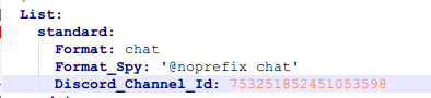 ChatControl channel configuration