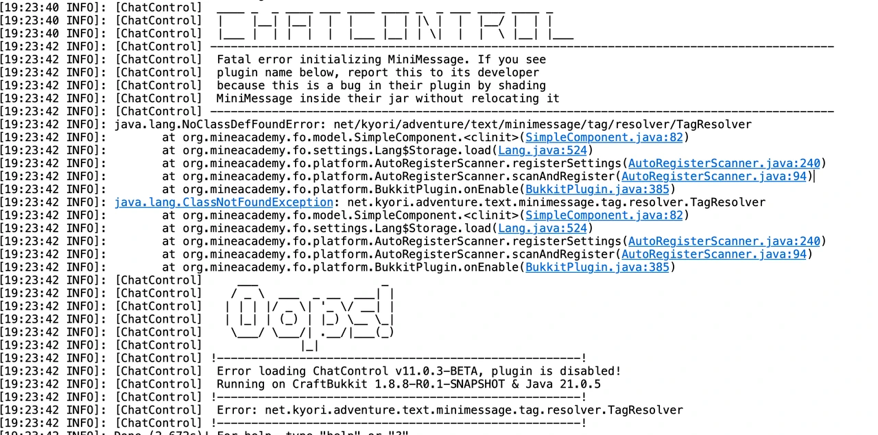 JAR hell crash example