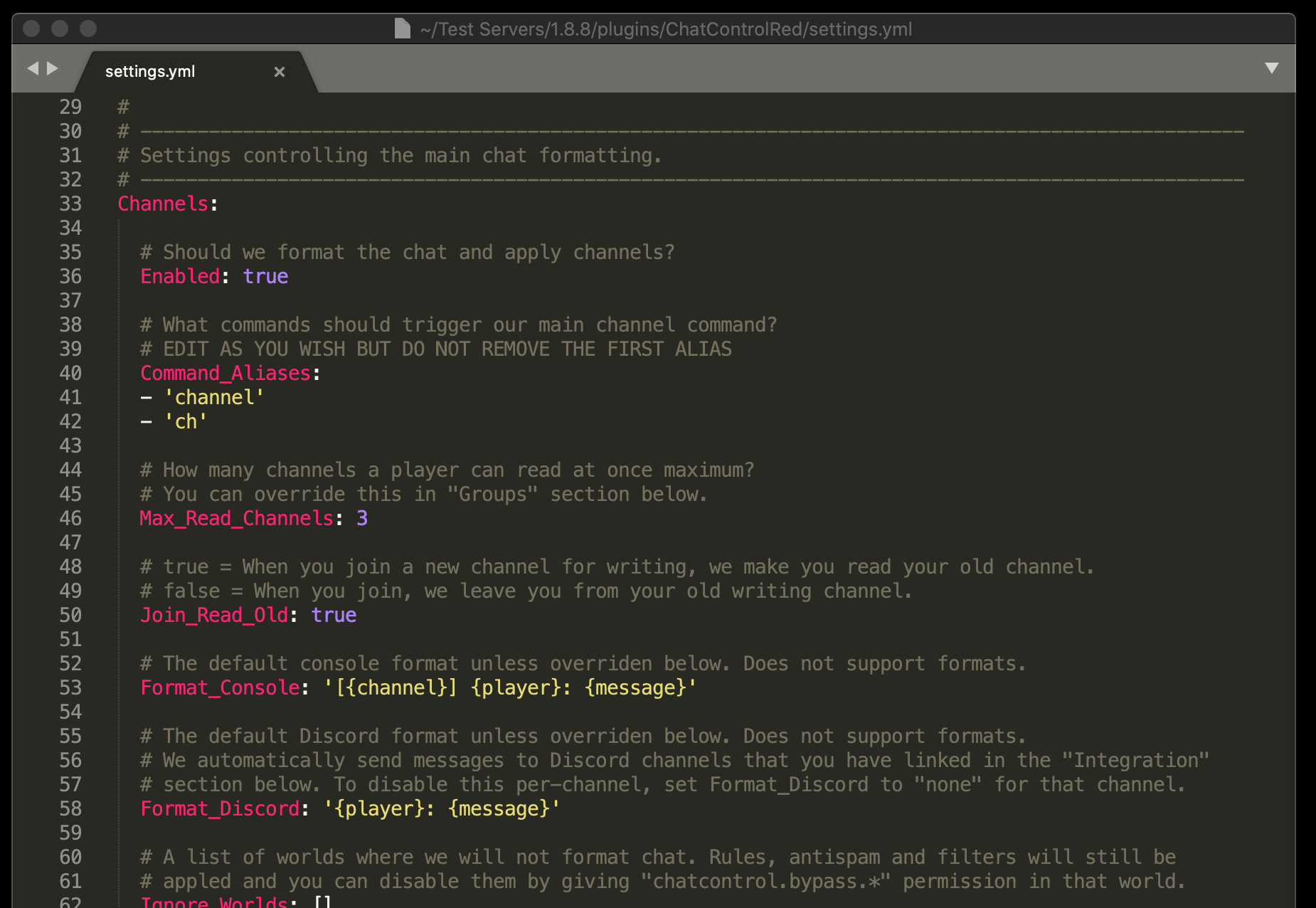 Sublime Text on macOS